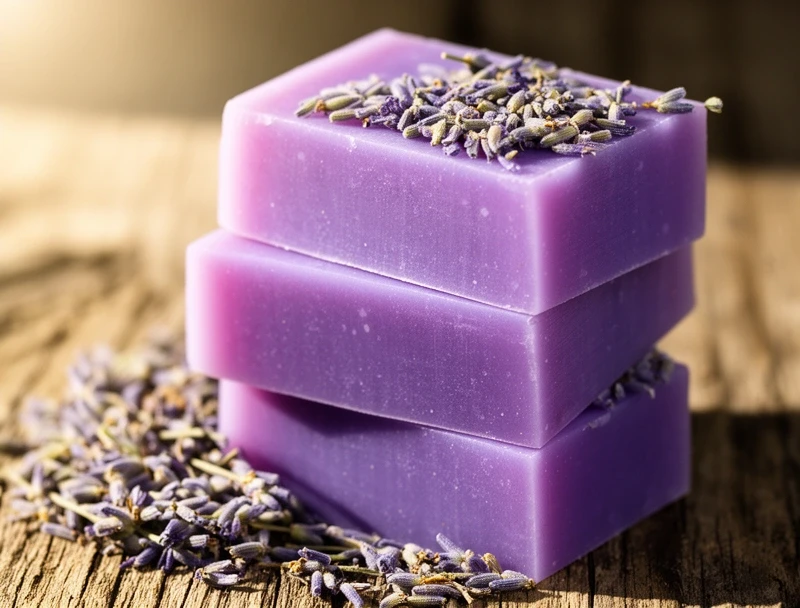 Sabun lavender setelah dipotong